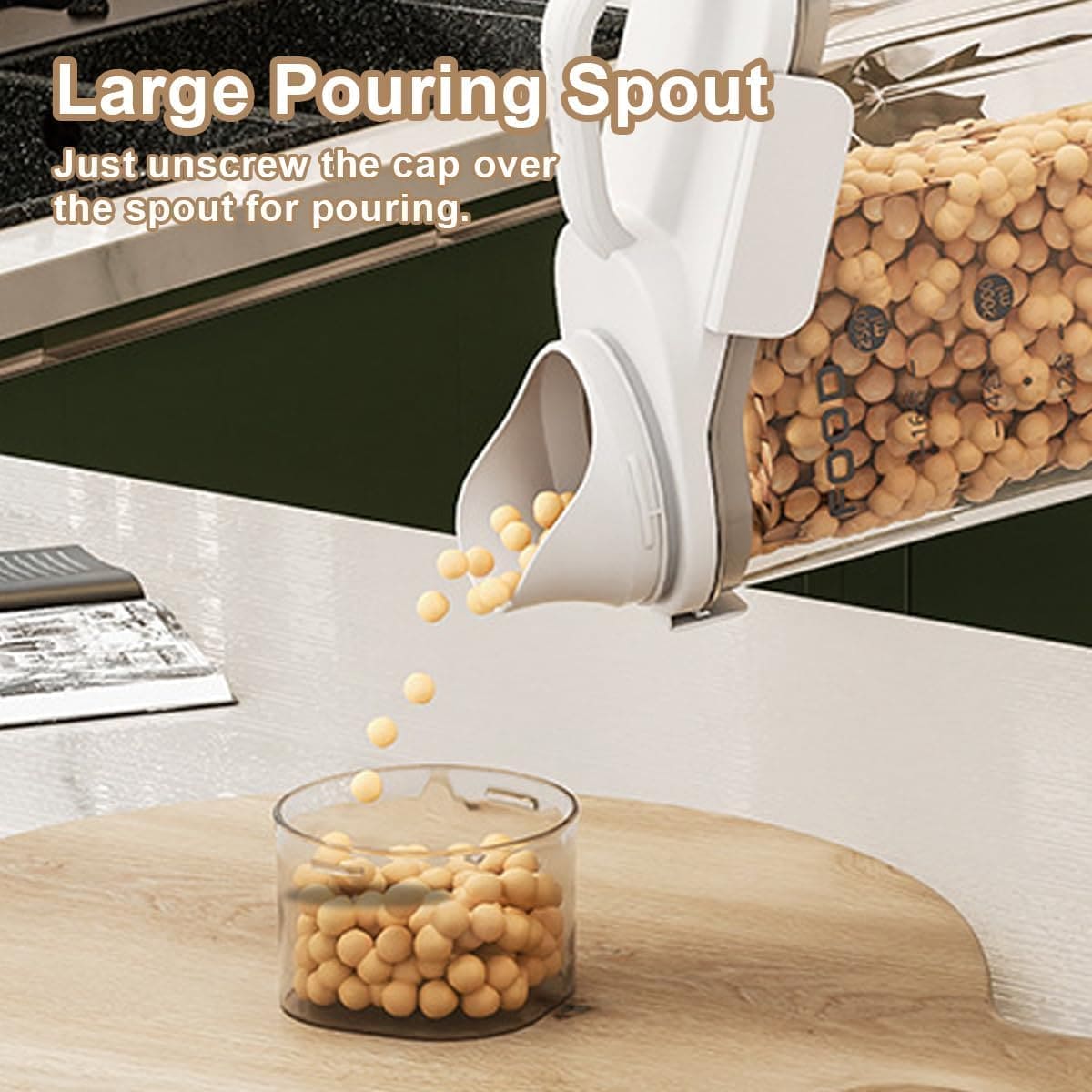 SML Food Storage Jar, Transparent Sealed Rice Bucket, Airtight Kitchen Dry Food Container, Multifunctional Sealed Cereal Dispenser, Moisture-proof Handle Oatmeal Dispenser, Food Storage Containers with Pouring Spout SML Food Storage Jar, Transparent Sealed Rice Bucket, Airtight Kitchen Dry Food Container, Multifunctional Sealed Cereal Dispenser, Moisture-proof Handle Oatmeal Dispenser, Food Storage Containers with Pouring Spout
